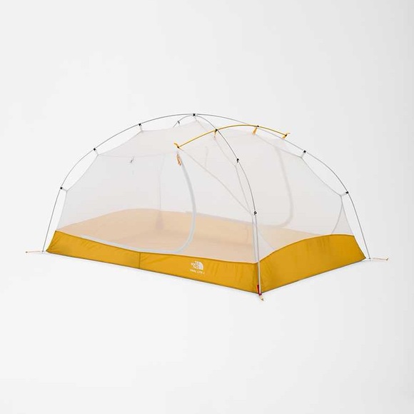 NWT The North Face Trail Lite 2 Tent In Khaki Stone/Arrowwood Yellow - Picture 3 of 9